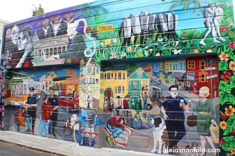 Mural em Balmy Alley - São Francisco