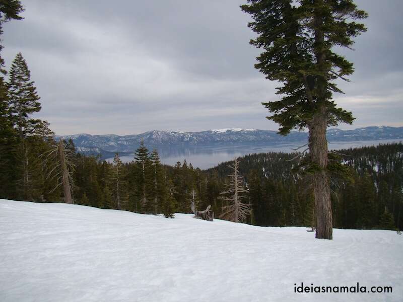 Vista do passeio de Snow Mobile - Lago Tahoe