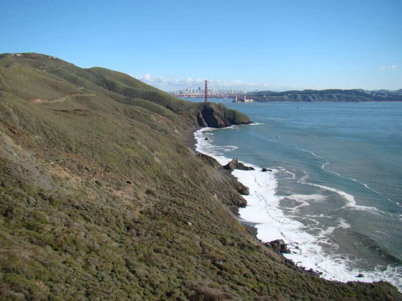 Vista linda da Golden Gate