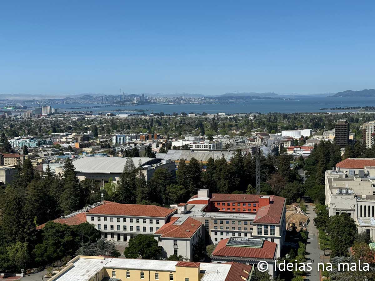 Vistas do alto da Sather Tower em Berkeley