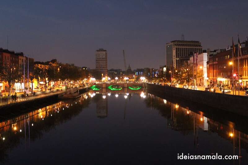 Dublin vista a noite - Irlanda