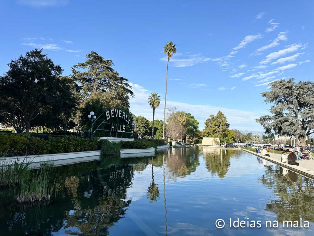 Letreiro de Beverly Hills em roteiro de 10 dias na Califórnia