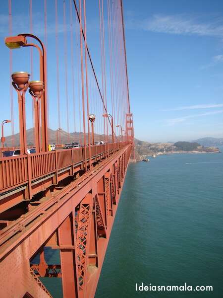 Golden Gate Bridge vista do alto.