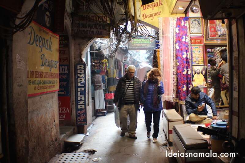 Mercado em Old Delhi