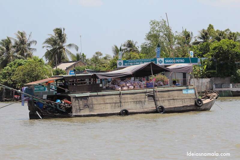 Mercado Flutuante - Delta do Mekong