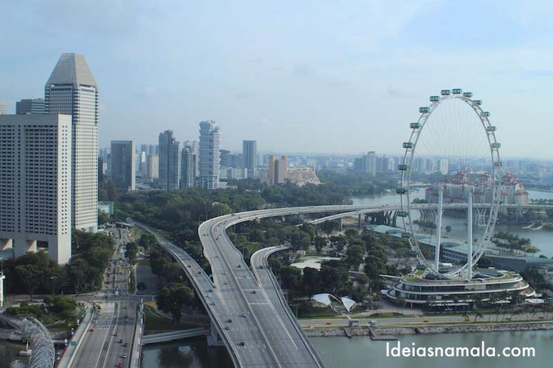 Cingapura vista do alto do Piscina do Marina Bay Sands