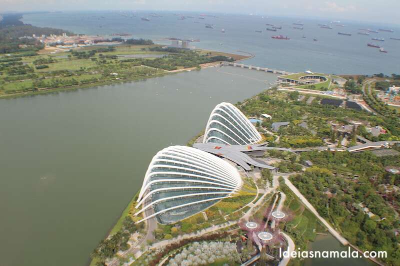 Cingapura vista do alto do Marina Bay Sands