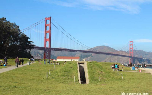 Golden Gate Bridge vista do Crissy Field