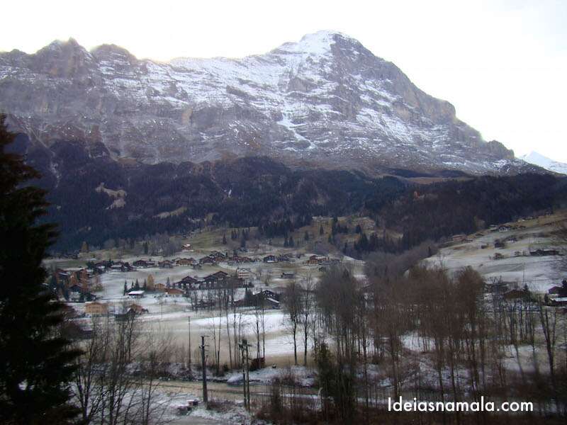 Região de Grindelwald vista do trem