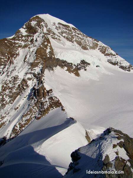 O pico Jungfraujoch
