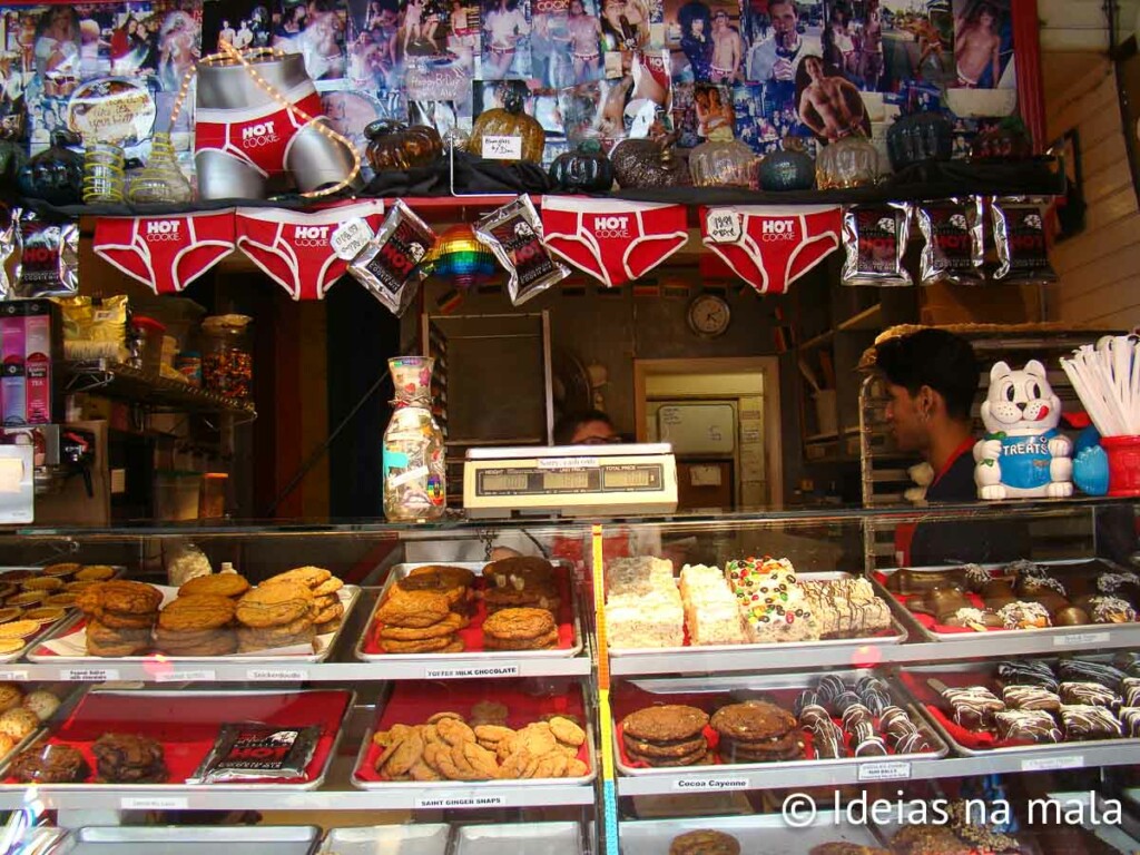 Interior da Hot Cookie no Castro em San Francisco