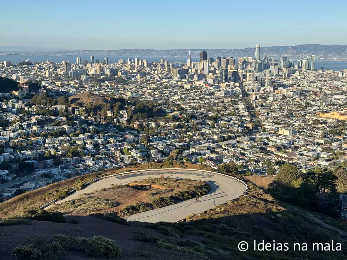 Vistas do Alto do Twin Peaks em San Francisco
