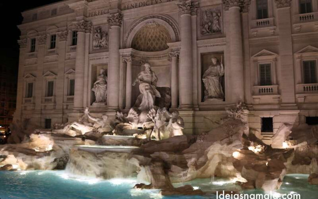 Fontana de Trevi uma das paradas do Roteiro pelas fontes de Roma