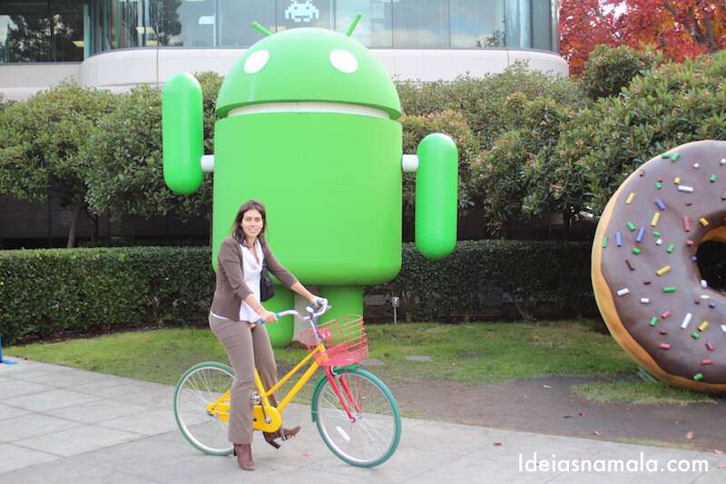 Pare no Google e se divirta com os Androids enormes e suas gulodices. Veja as famosas bikes coloridas.