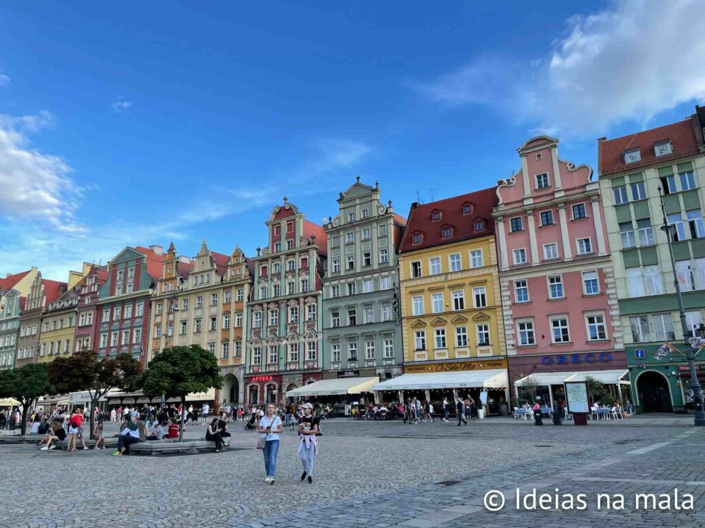 Centro histórico de Wroclaw, uma das cidades mais bonitas da Polônia