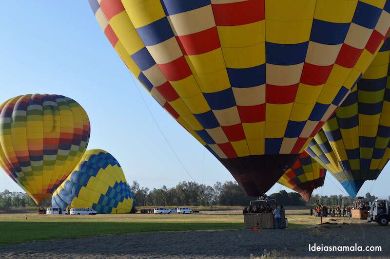 O que fazer no Napa Valley além das vinícolas: passeio de balão.
