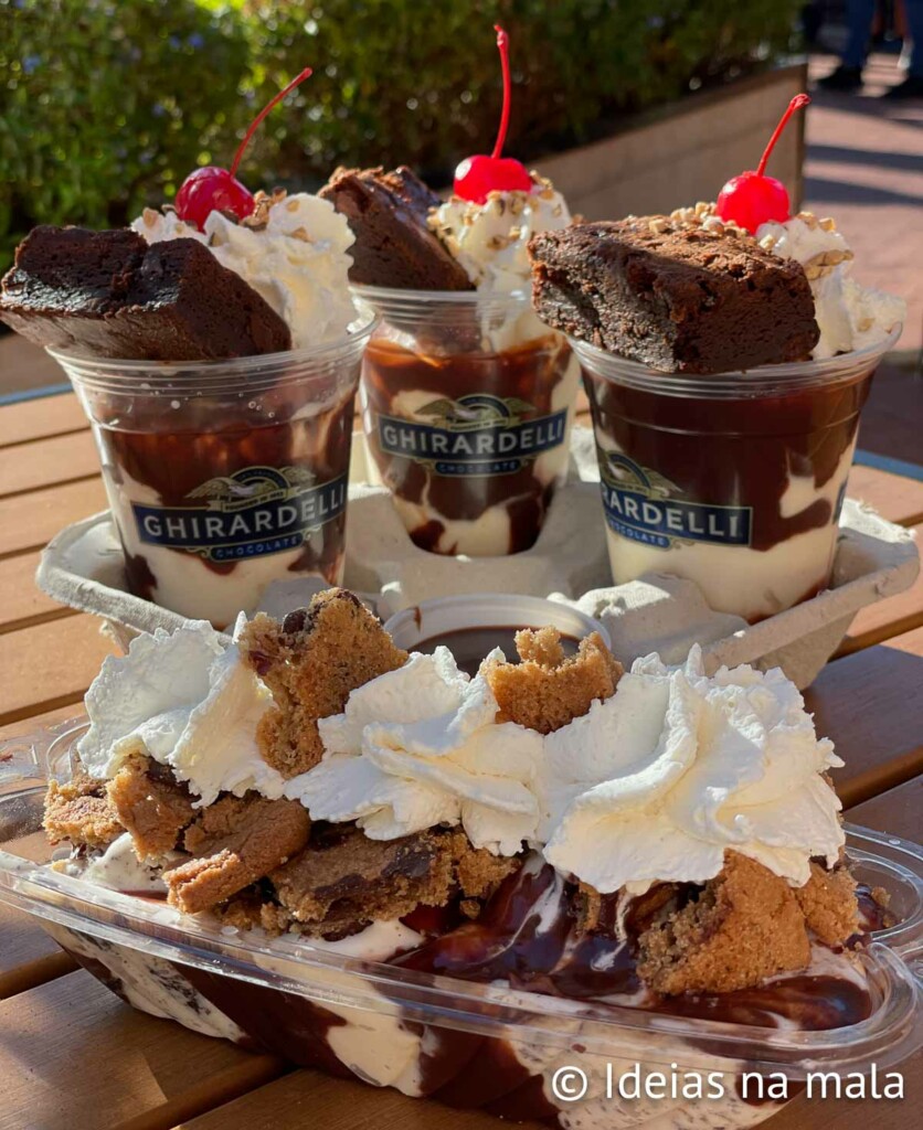 Sorvete delicioso e gigante na Ghirardelli Square