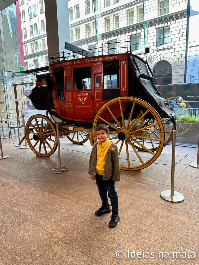 Wells Fargo Museum em San Francisco com crianças