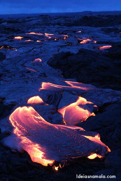 Lava do vulcão Kilauea 