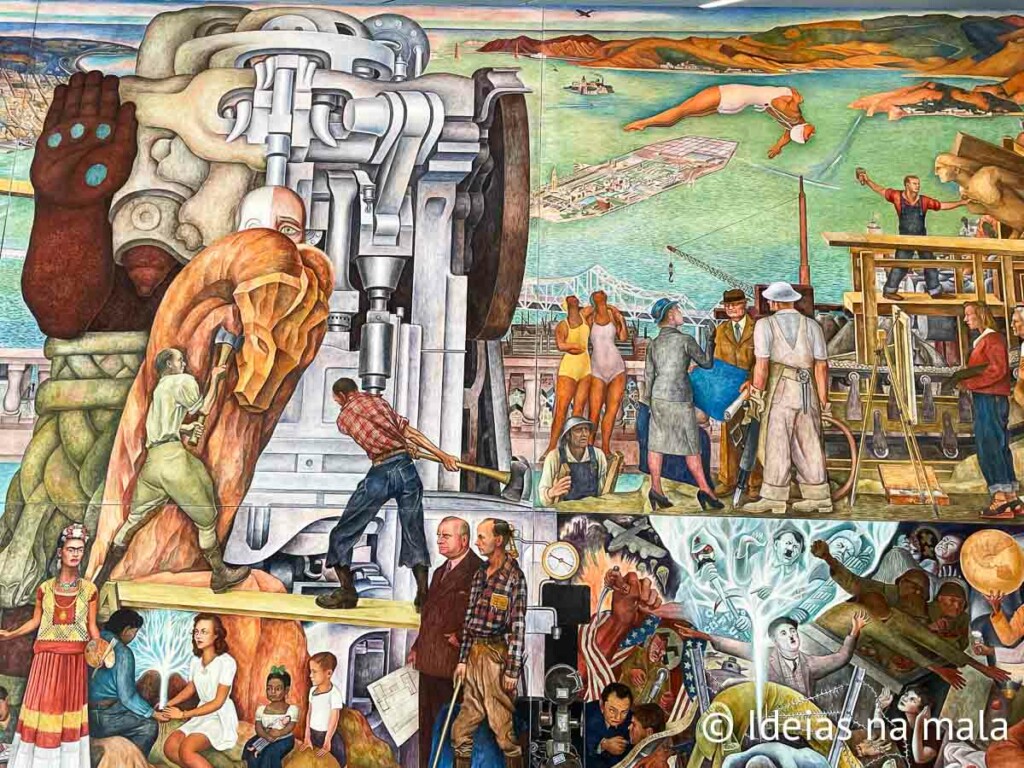 Mural Pan American Unity de Diego Rivera em San Francisco