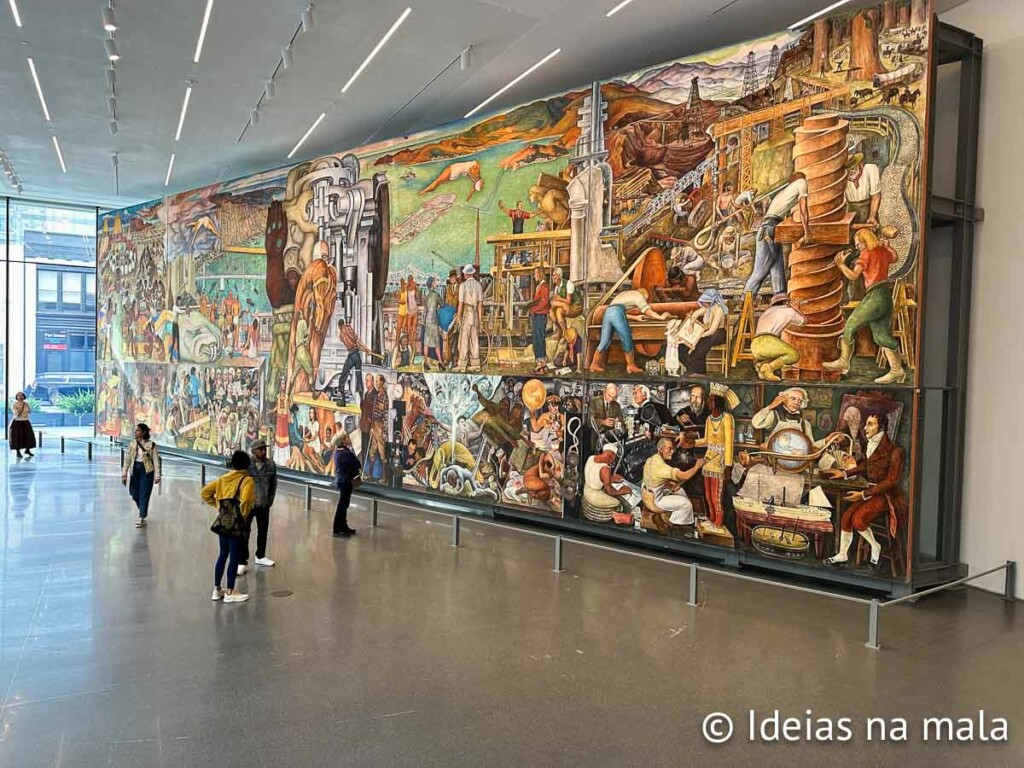 Mural Pan American Unity de Diego Rivera no SF MOMA