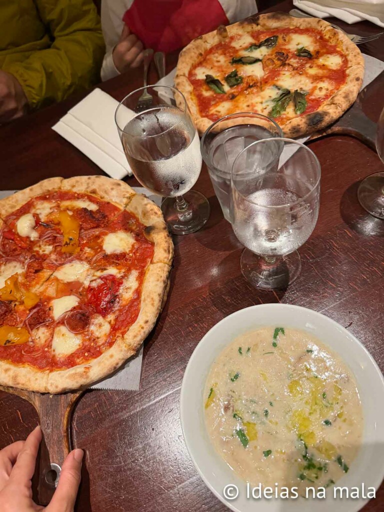 Nossos pratos no Cantinetta Lucca em Carmel