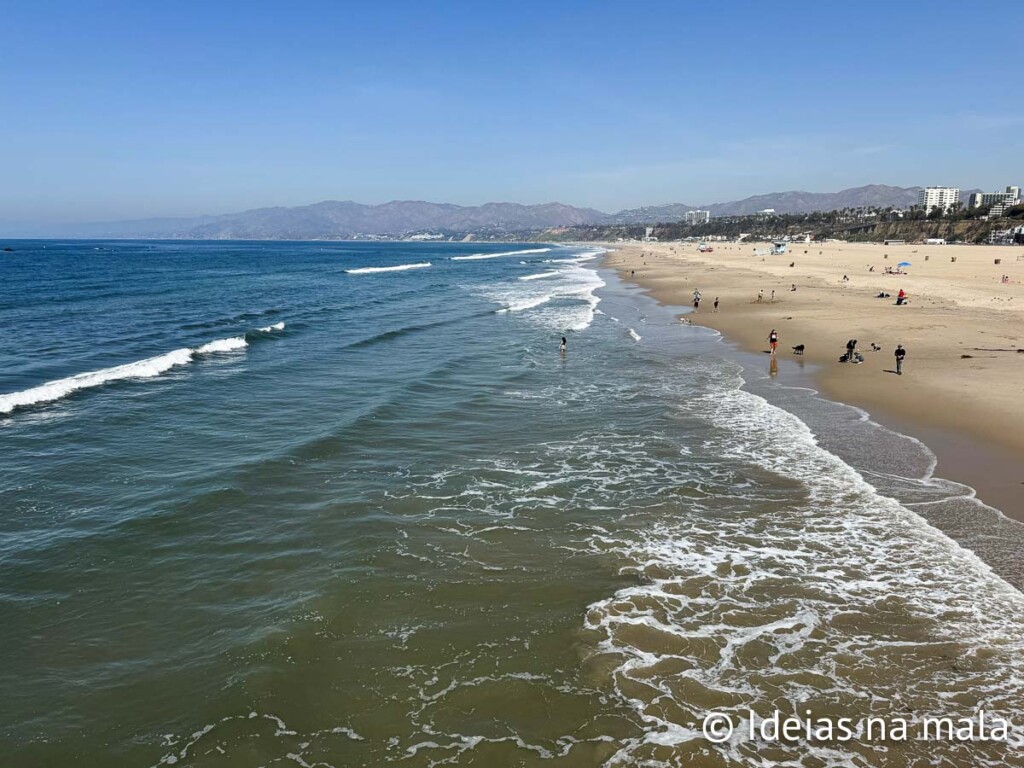 Praia de Santa Monica na Califórnia
