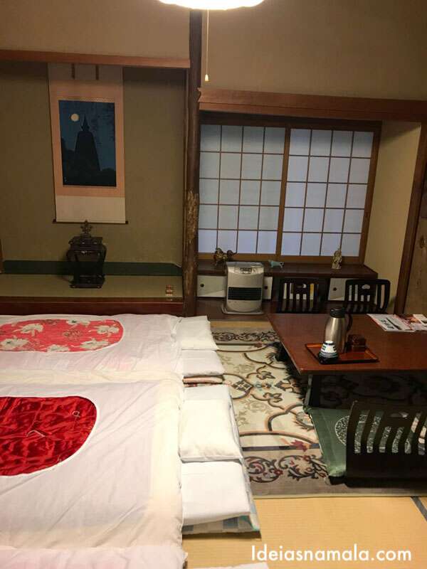 dormir em um templo no Japão