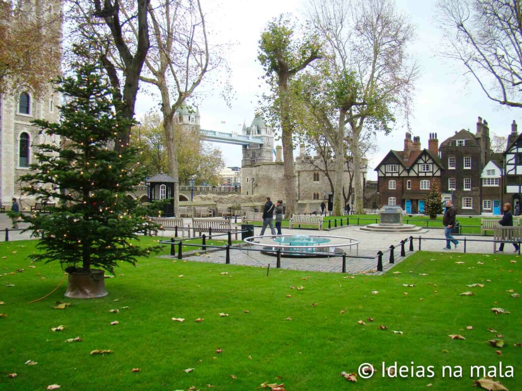 Tower Green o local das execuções reias na Tower of London