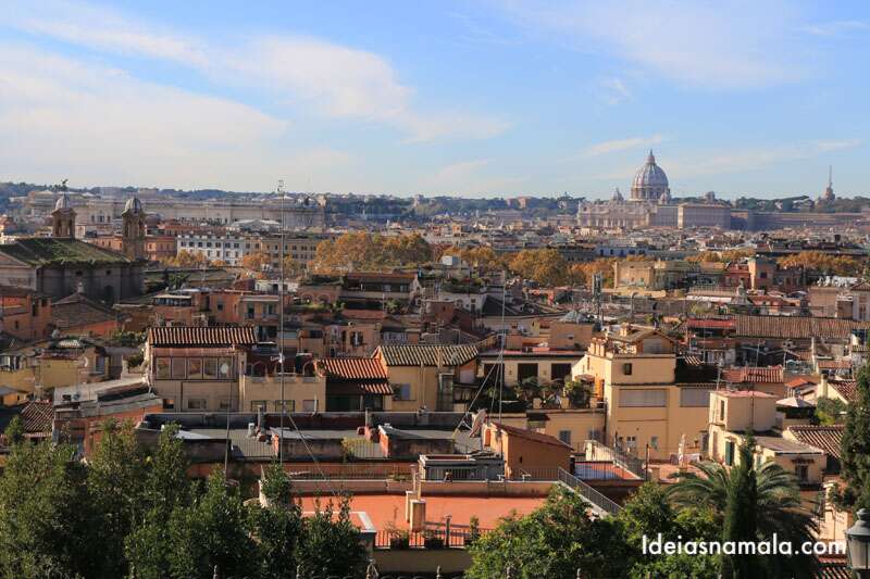 Roma vista do alto da Villa Borghese