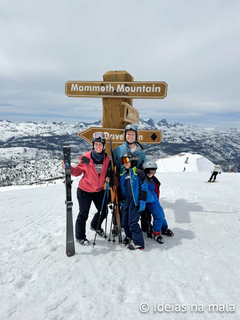 Topo da montanha de Mammoth Lakes