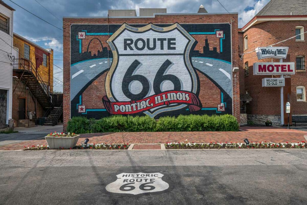 Mural da Rota 66 em Pontiac Illinois
