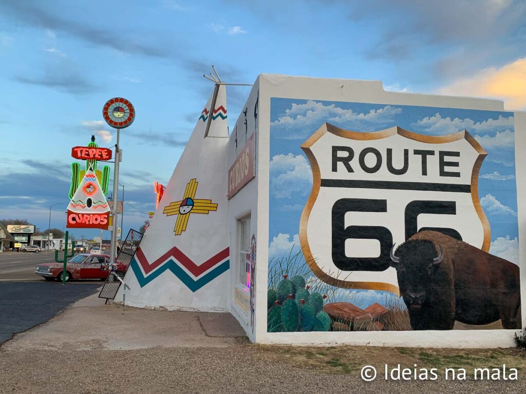 Tucumari em Novo México uma das paradas da Rota 66