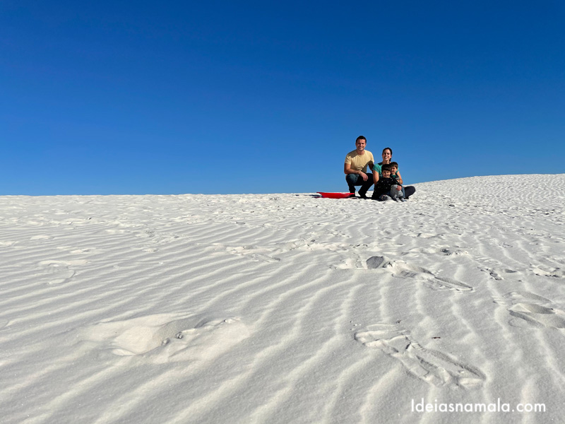 Dunas de areia branca do White Sands National Park