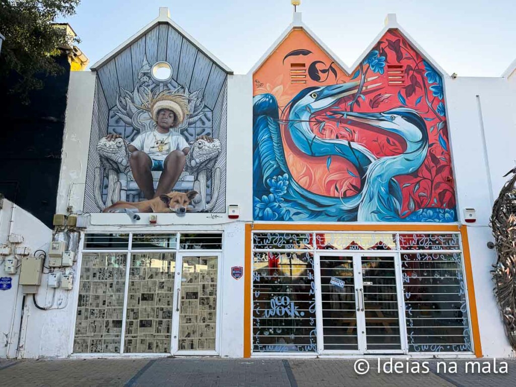 Grafites coloridas em St Nicolas - Aruba