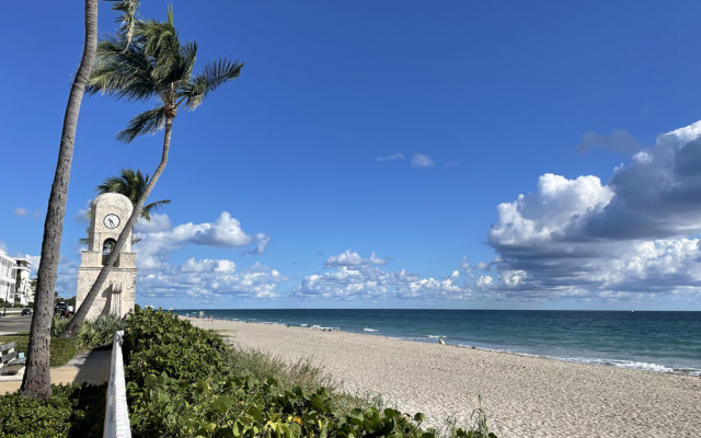 Municipal Beach em Palm Beach na Flórida