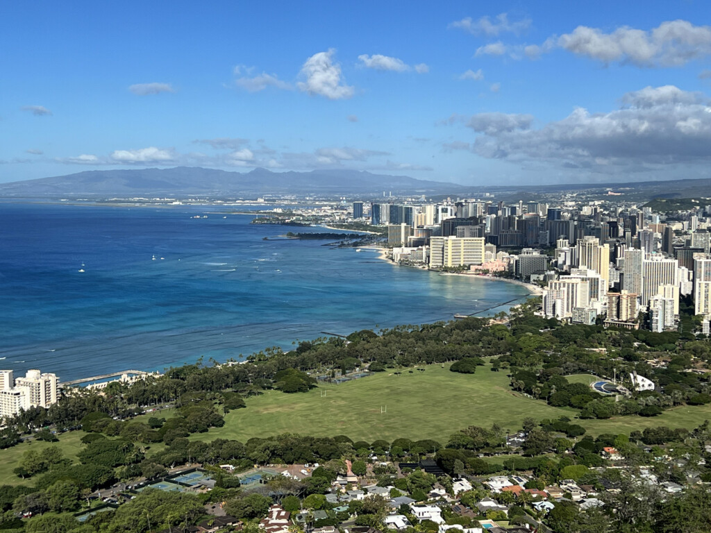 Honolulu vista do alto do Diamond Head