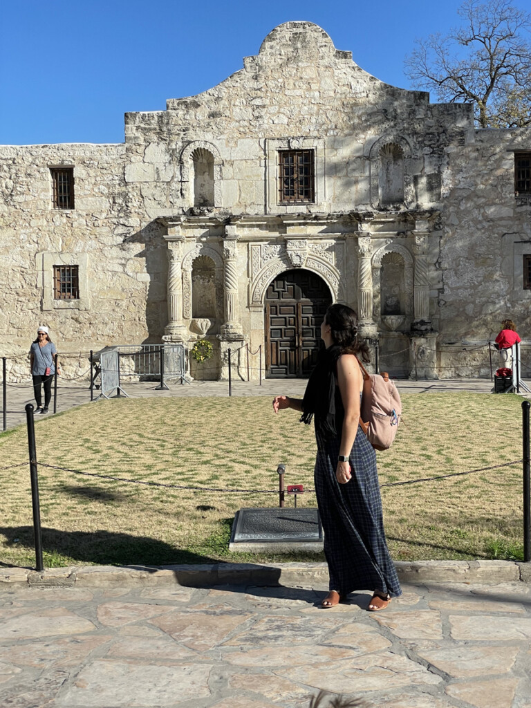 Fachada da The Alamo - o principal ponto turístico de San Antonio