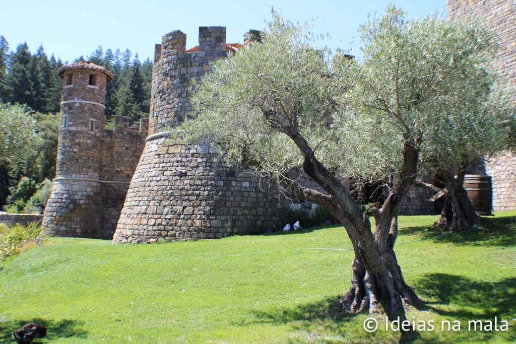 Jardim do Castello di Amorosa em Napa Valley