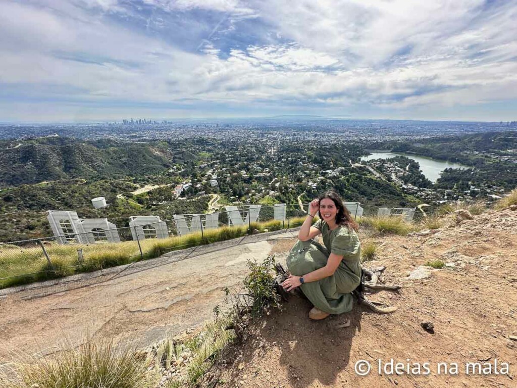 Los Angeles Vista do alto do Letreiro de Hollywood