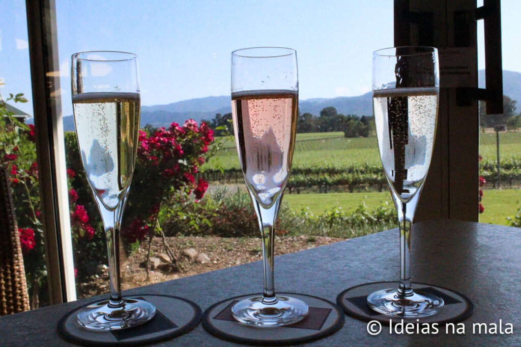 Degustação de espumantes na Mumm Napa