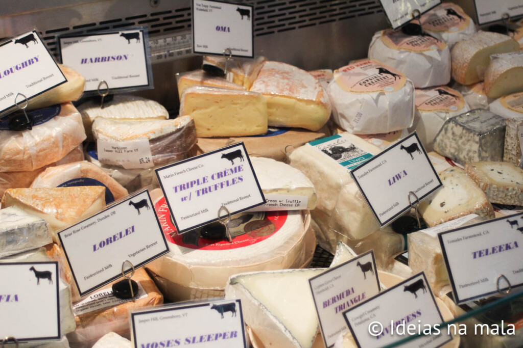 Queijos no Oxbow Market em Napa