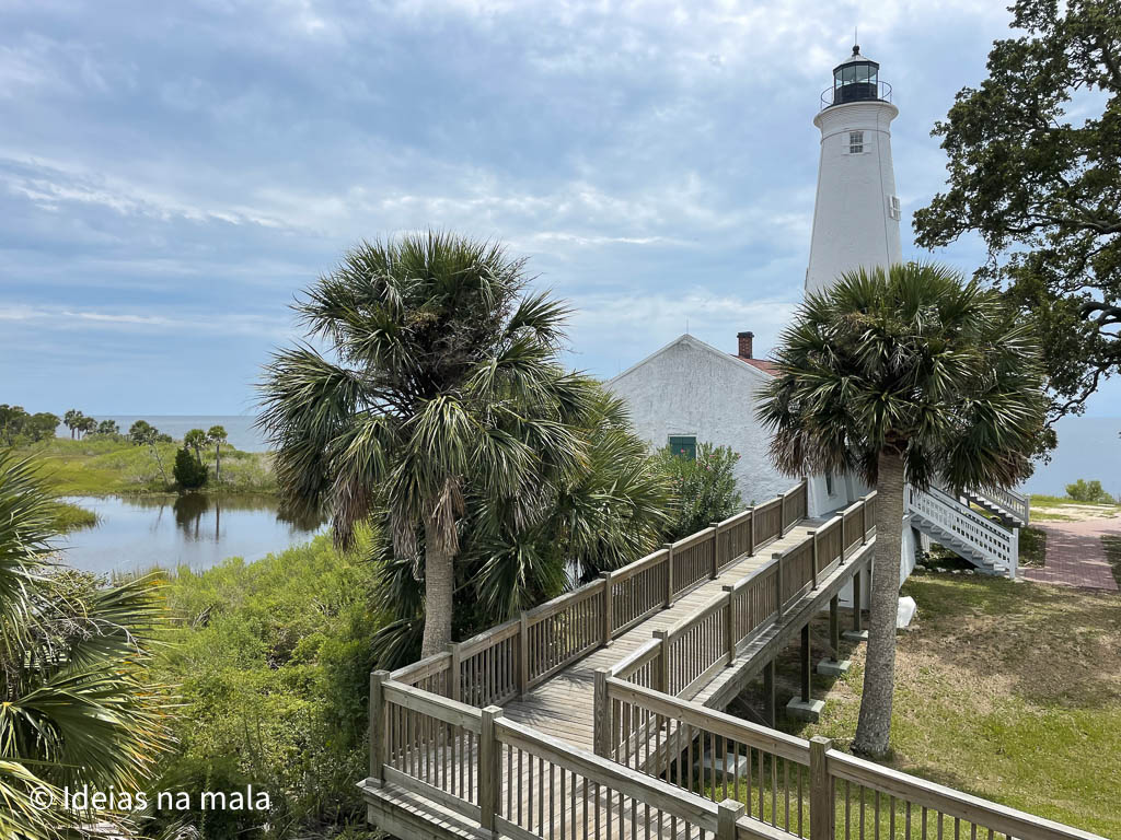 St Marks Lighthouse o farol histórico da Flórida
