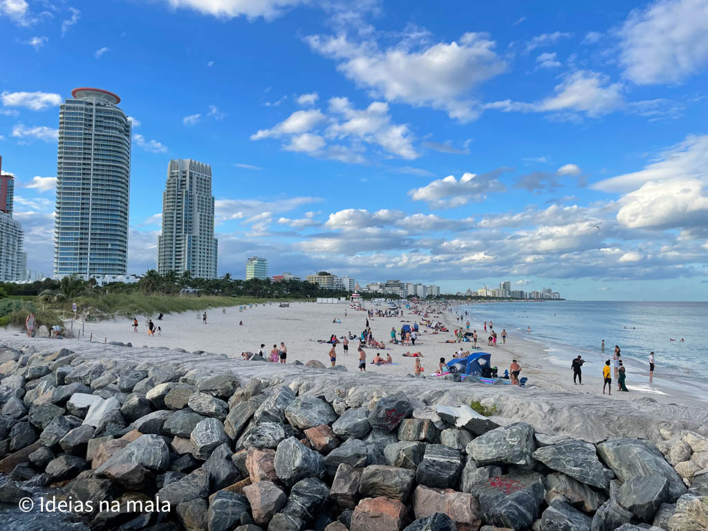 South Beach em Miami: vista do South Pontee