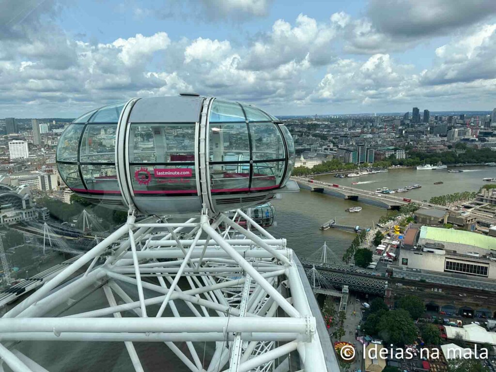 Vistas da London Eye em Londres