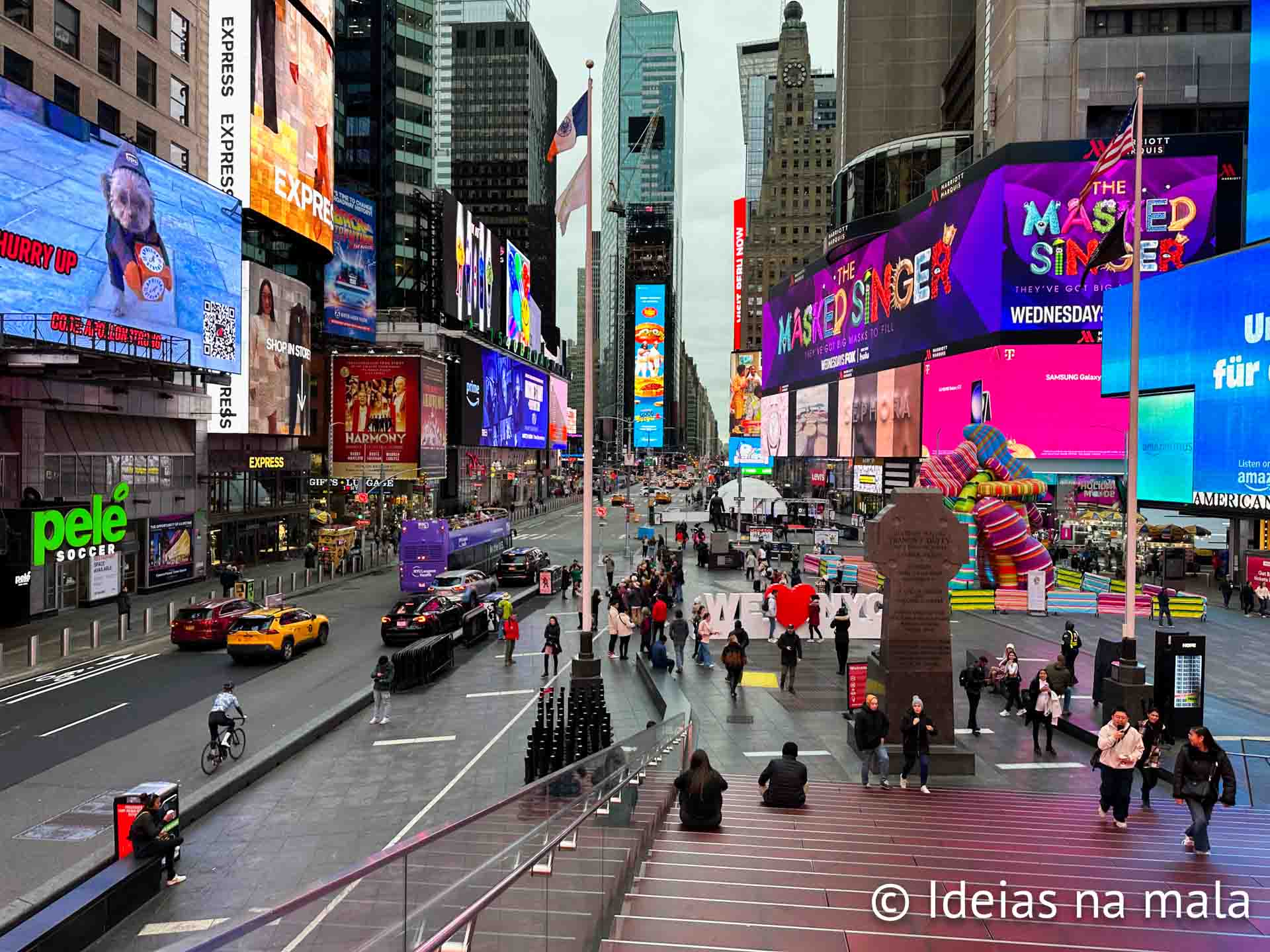 Passeio na Times Square em viagem de família pra NYC