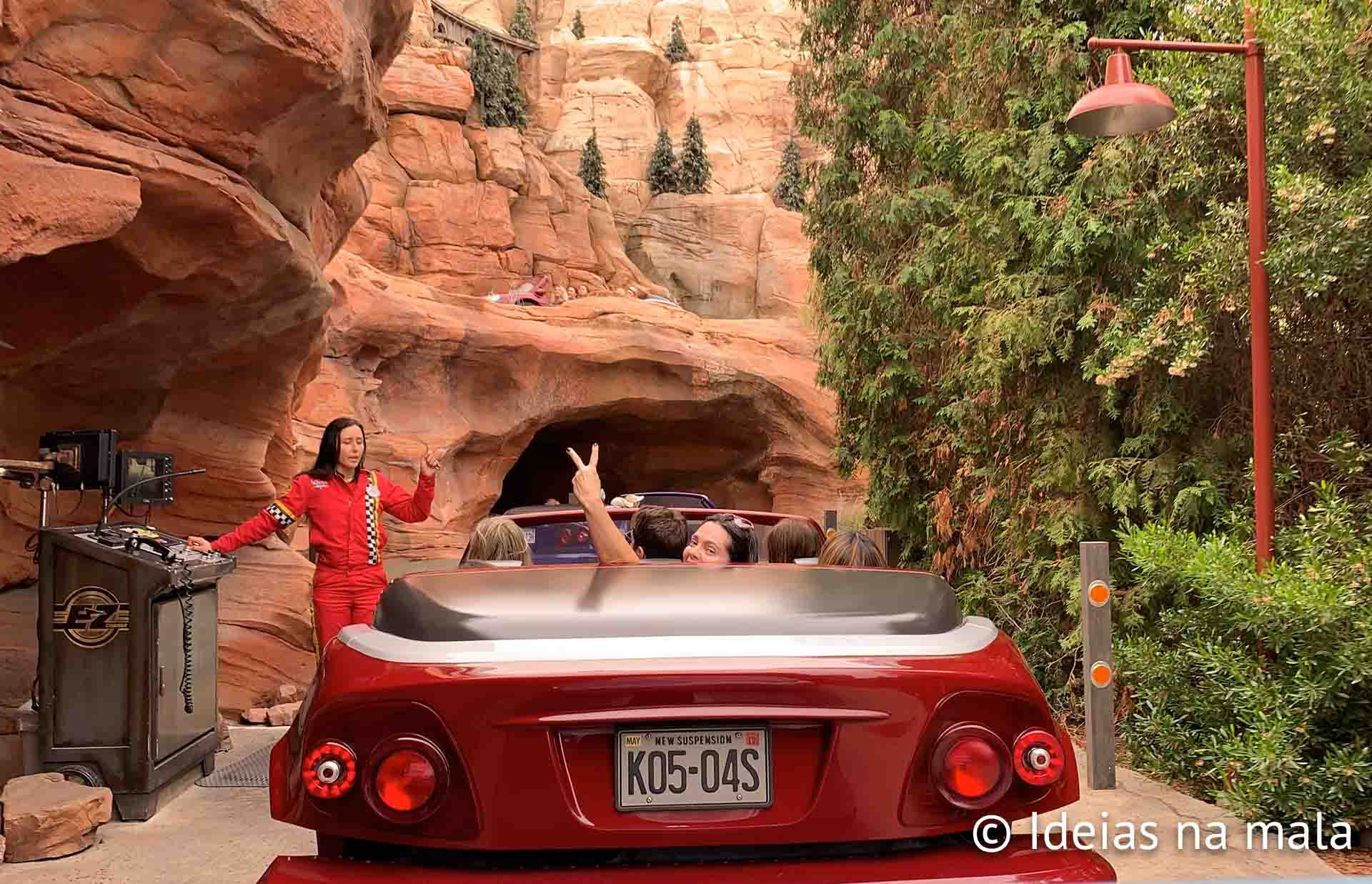 Atração de Carros na Disneyland