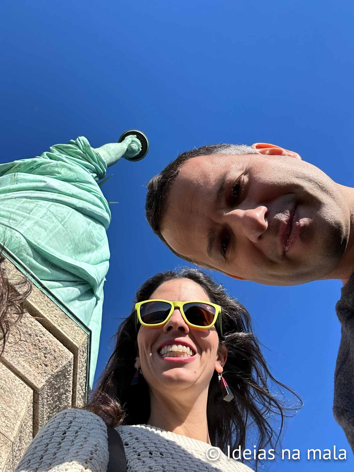 Estátua da Liberdade em vistas lindas de Nova York