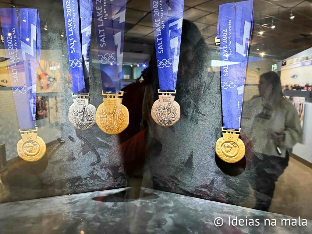 Medalhas das olimpíadas de inverno de Park City no Museu olímpico 