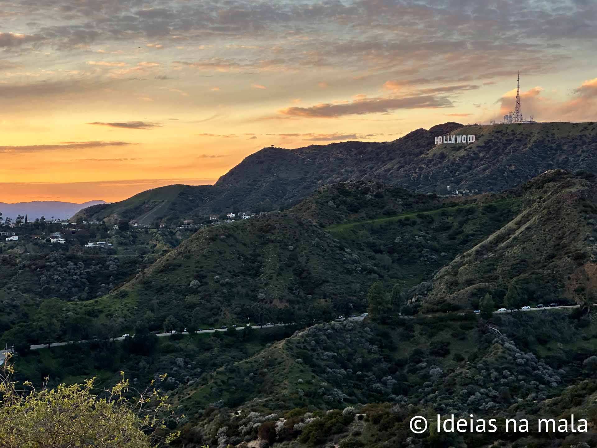 Pôr do sol no Griffith Observatory, num passeio grátis em Los Angeles
